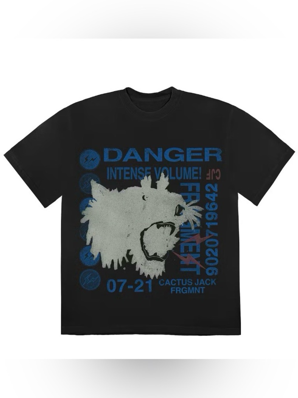 NWT TRAVIS SCOTT CACTUS JACK FOR FRAGMENT DANGER TEE WASHED BLACK MENS SZ M OR L